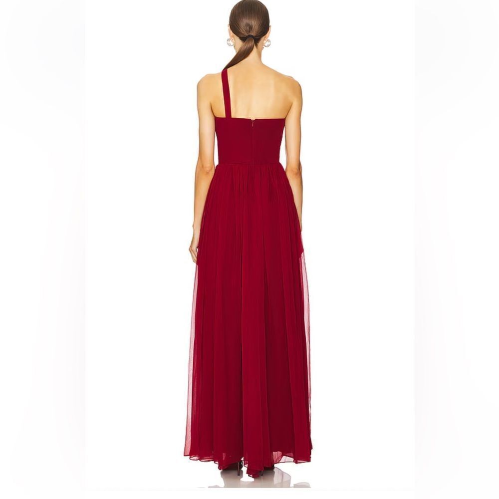 Yaura Imade Dress Wine Red Chiffon Gown Maxi Dress Revolve Nwt Us 4 — image 5 of 8